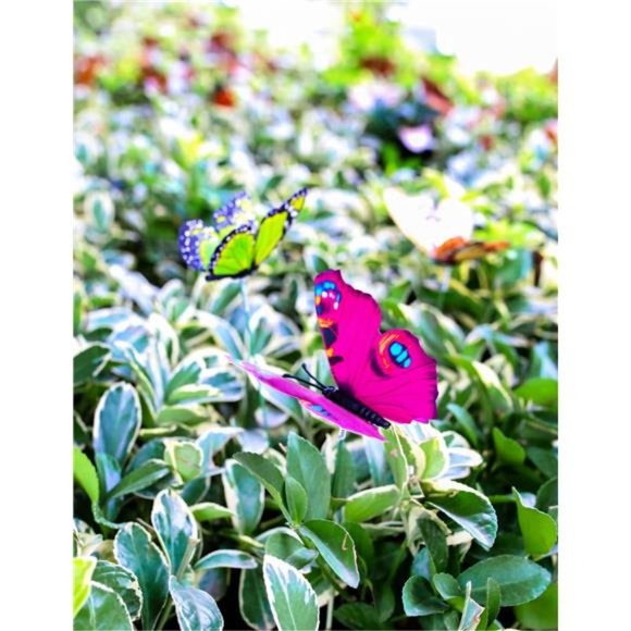 Butterfly Stakes, 50pcs 11.5inch Garden Butterfly Ornaments,Waterproof Butterfly - Picture 6 of 6